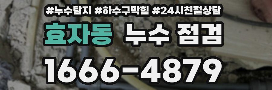 효자동 누수 점검