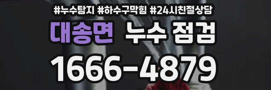 대송면 누수 점검