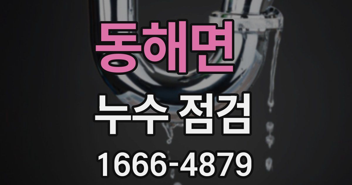 동해면 누수 점검