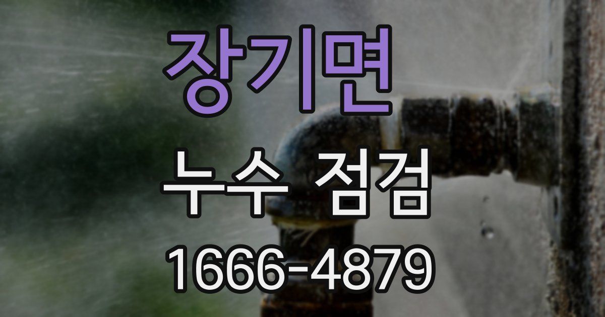장기면 누수 점검