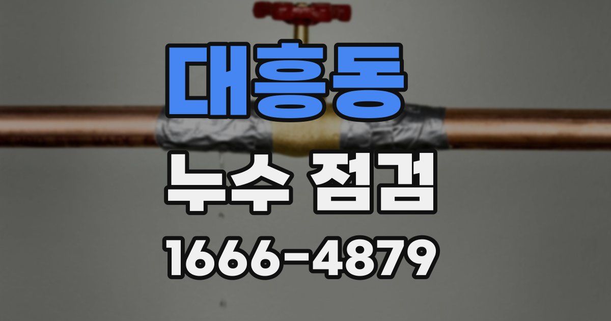 대흥동 누수 점검