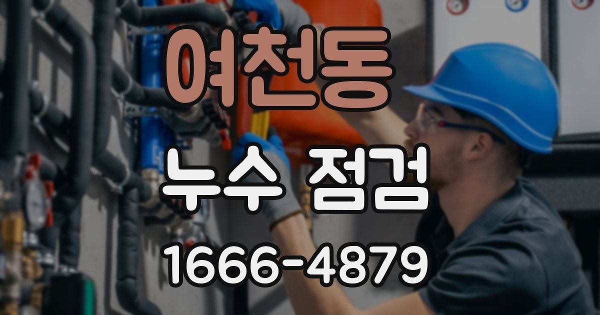 여천동 누수 점검