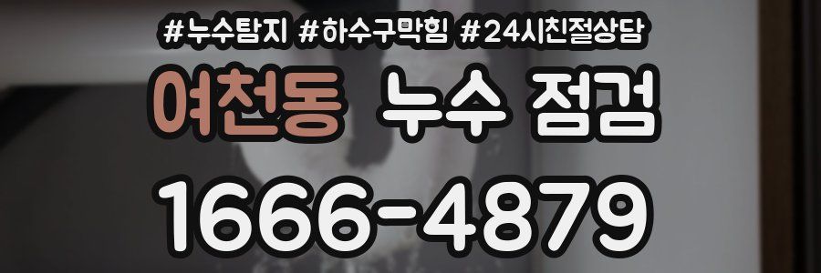 여천동 누수 점검