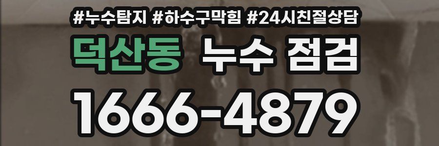 덕산동 누수 점검