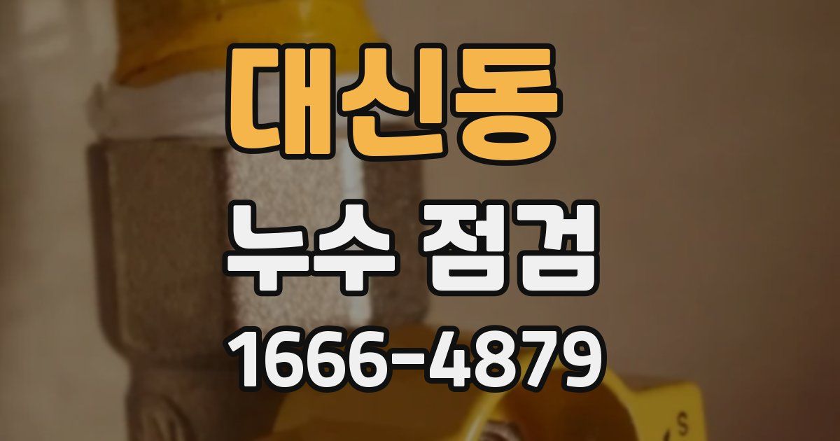 대신동 누수 점검