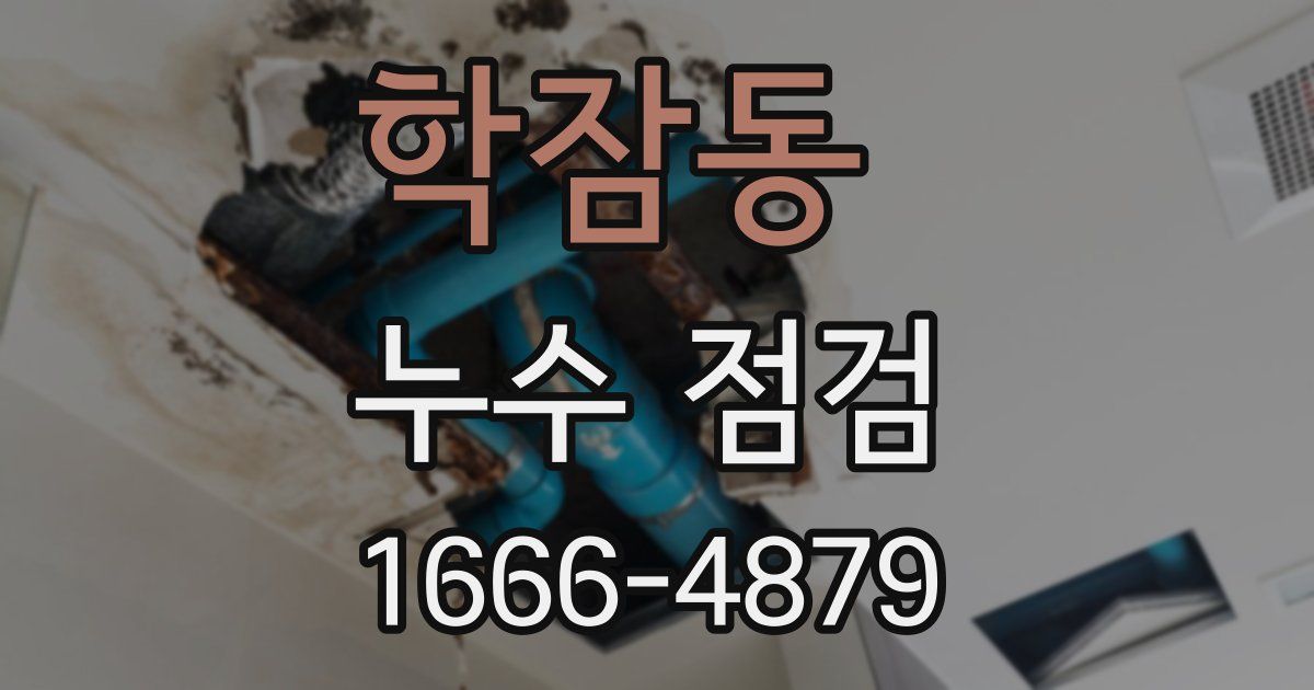 학잠동 누수 점검