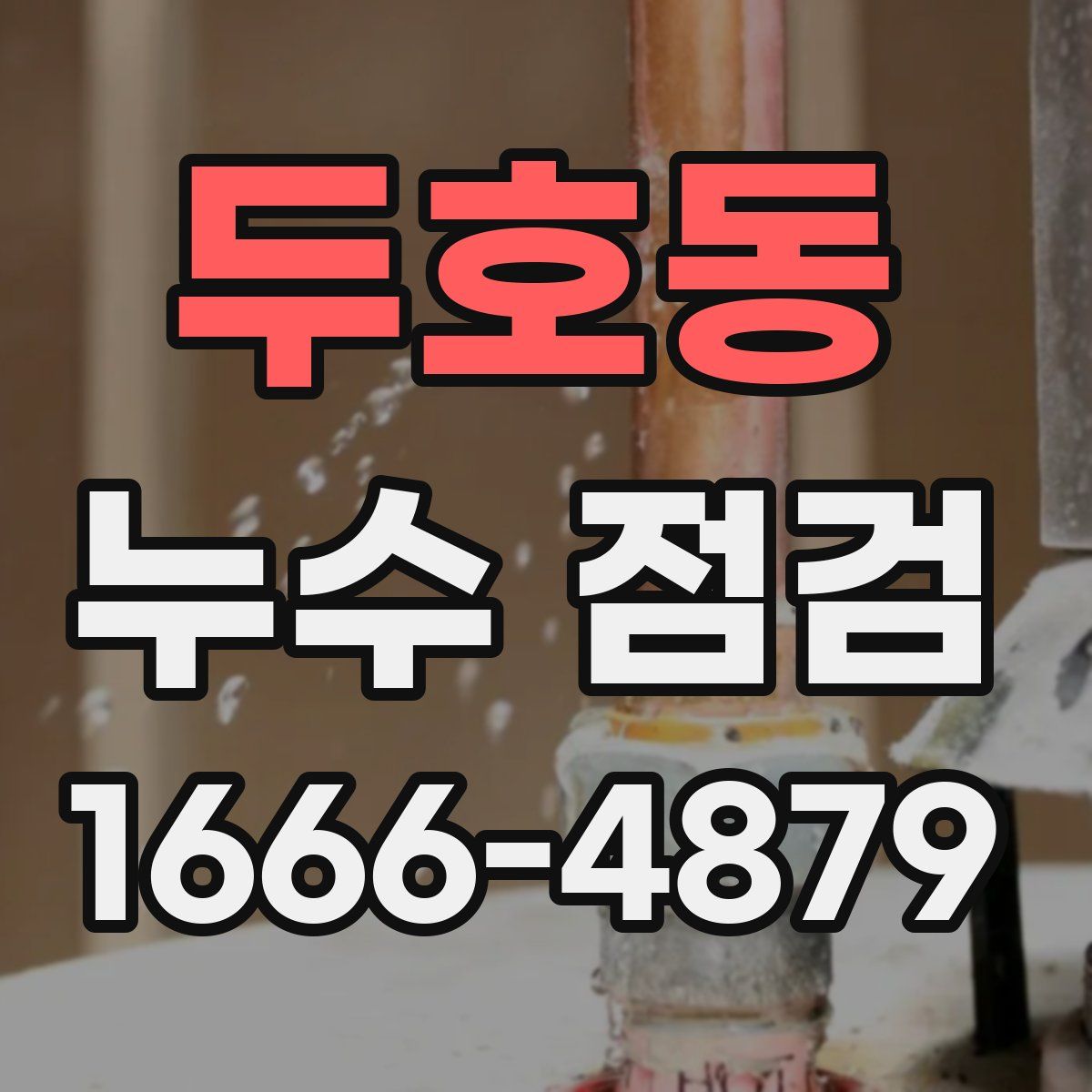두호동 누수 점검