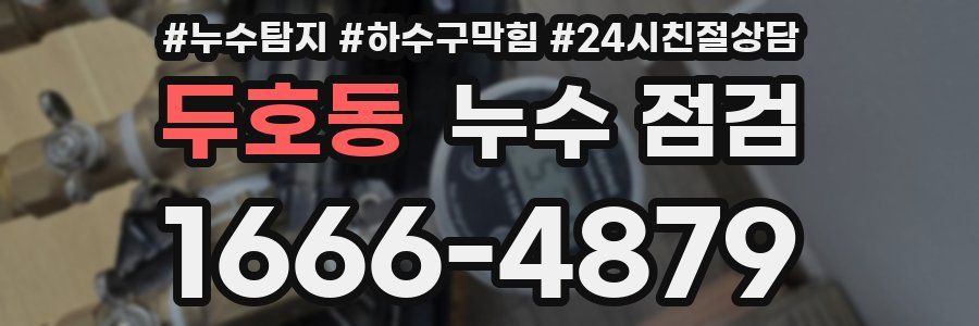 두호동 누수 점검