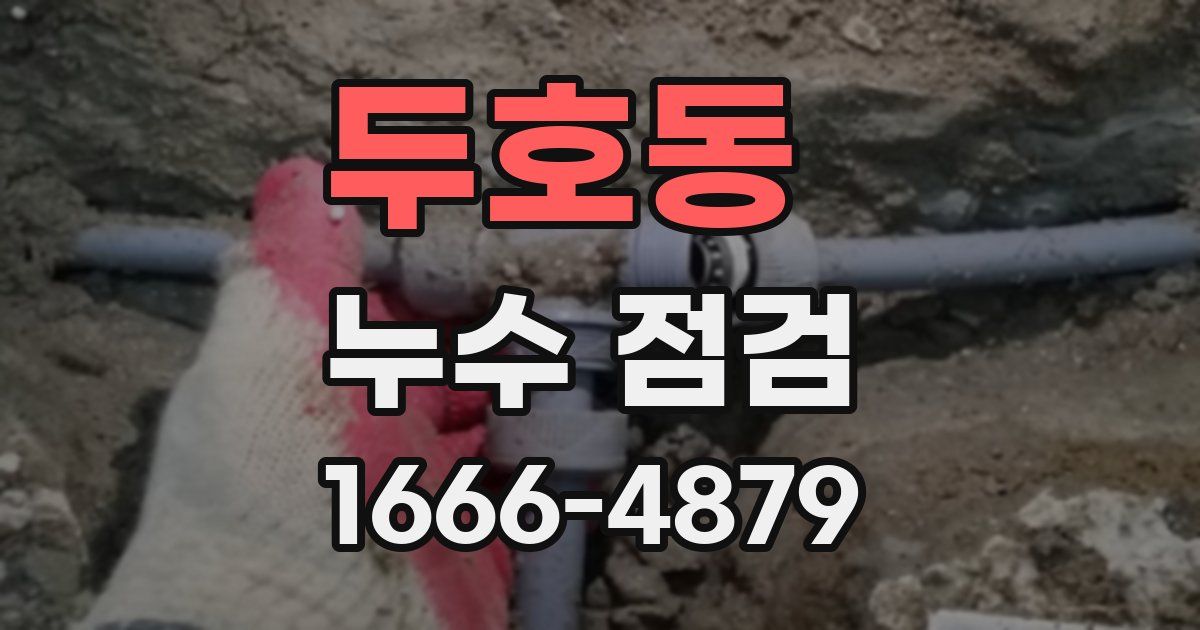 두호동 누수 점검