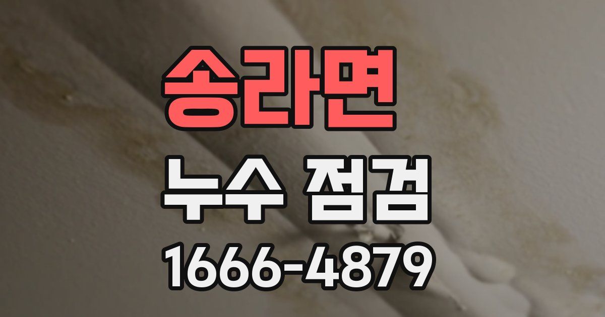 송라면 누수 점검