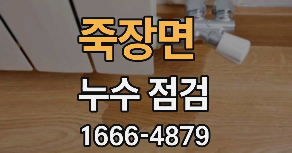 죽장면 누수 점검