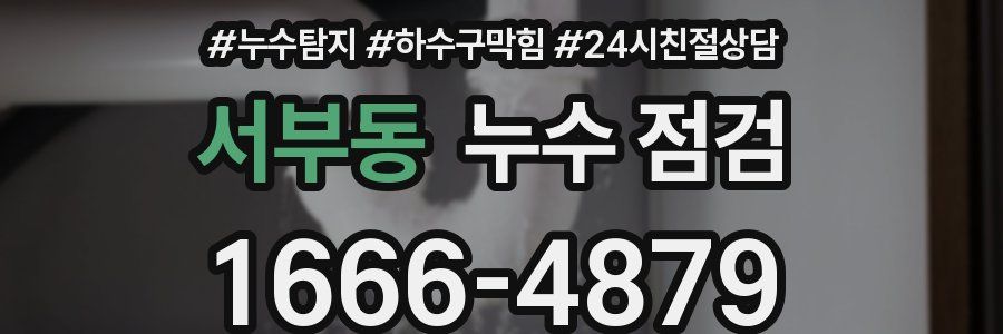 서부동 누수 점검