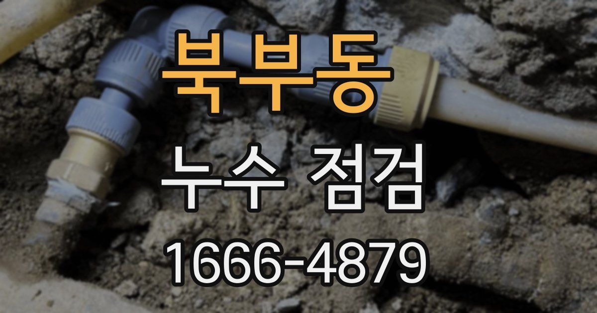 북부동 누수 점검