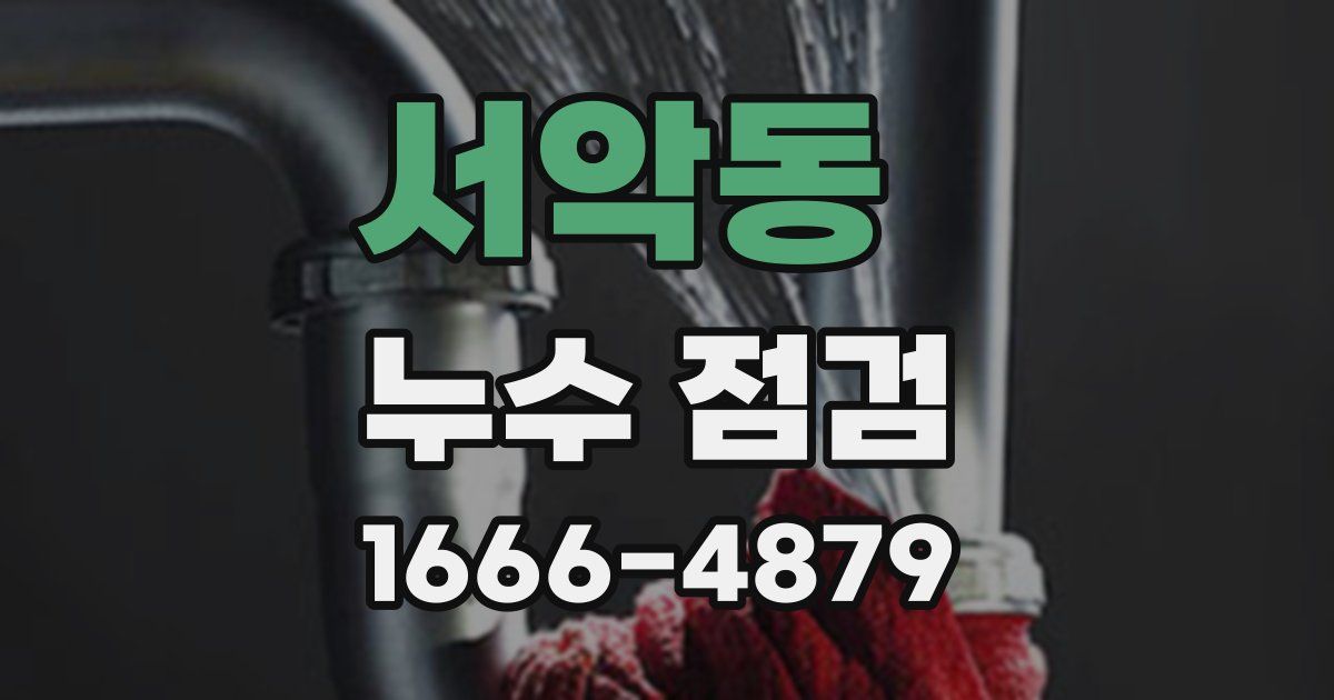서악동 누수 점검