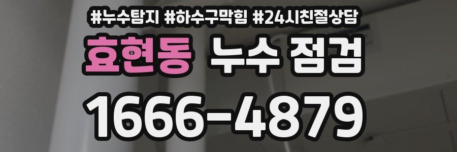 효현동 누수 점검