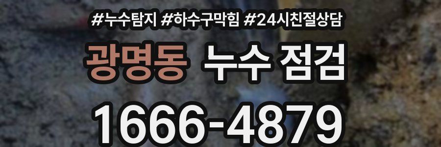 광명동 누수 점검