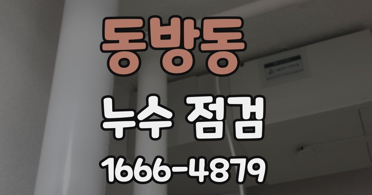 동방동 누수 점검