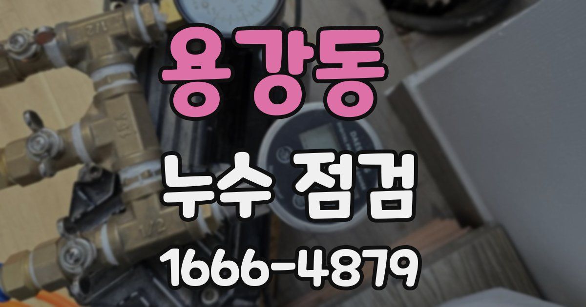 용강동 누수 점검