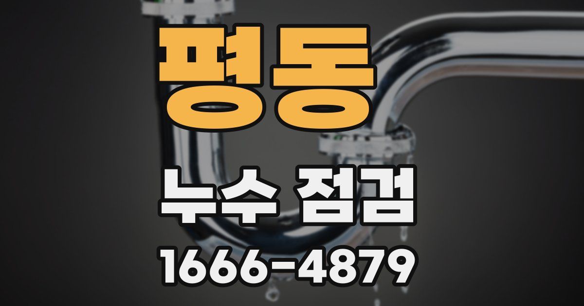 평동 누수 점검