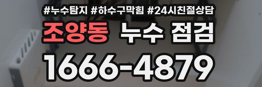 조양동 누수 점검