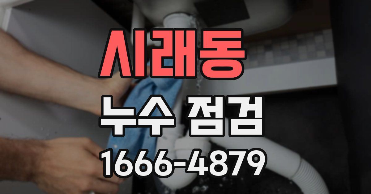 시래동 누수 점검