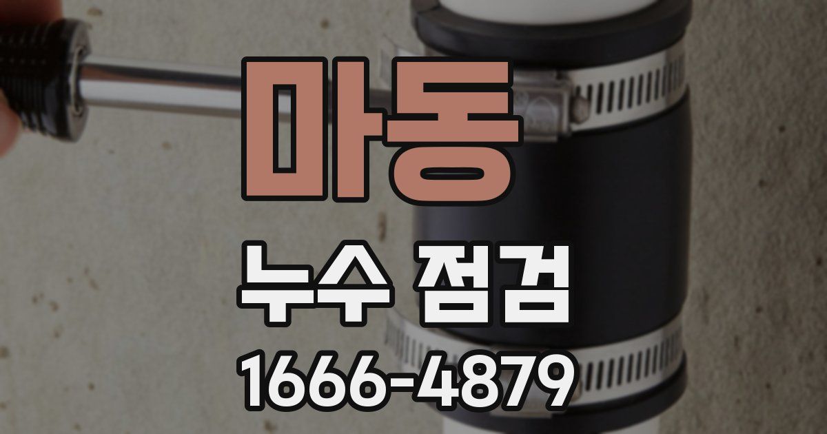 마동 누수 점검