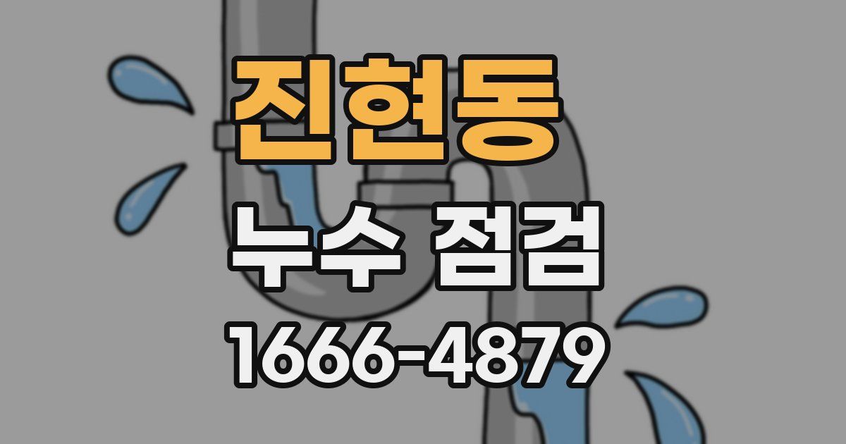 진현동 누수 점검