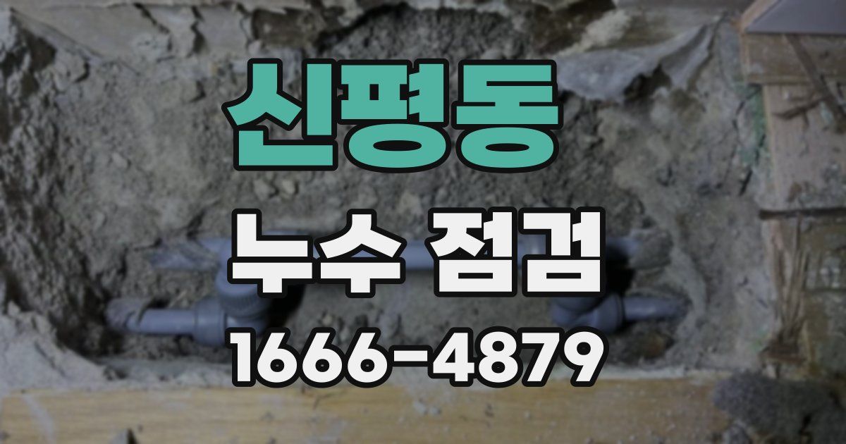 신평동 누수 점검