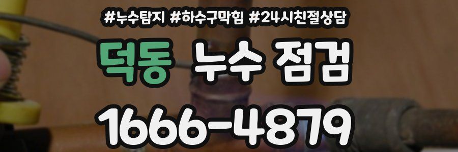 덕동 누수 점검