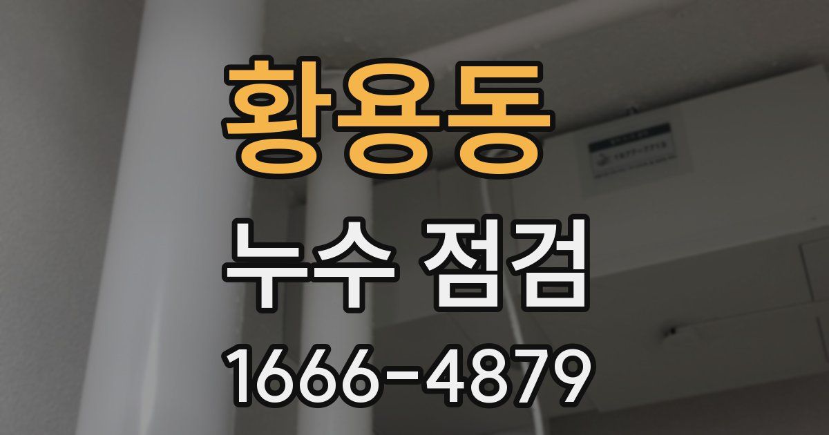 황용동 누수 점검