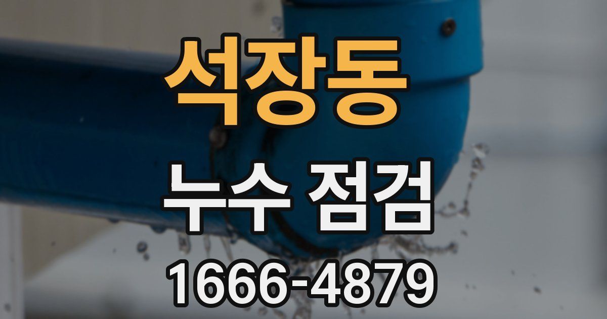석장동 누수 점검