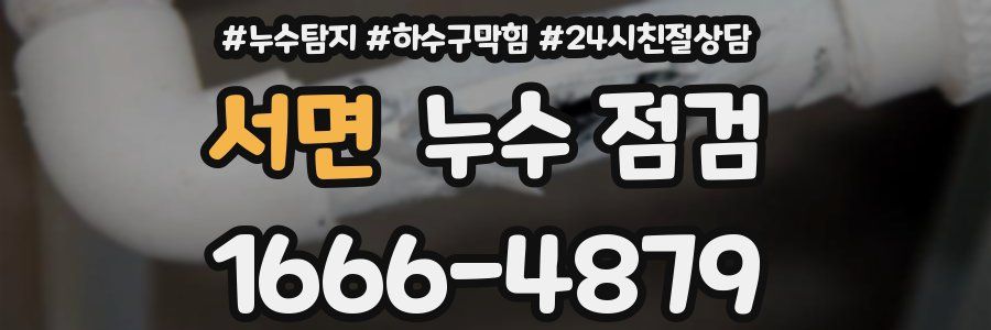 서면 누수 점검