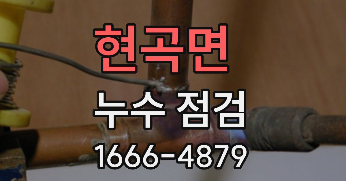 현곡면 누수 점검