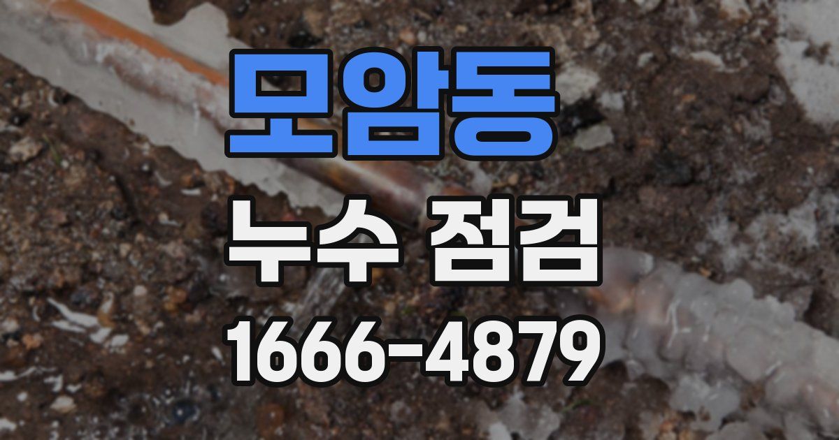 모암동 누수 점검