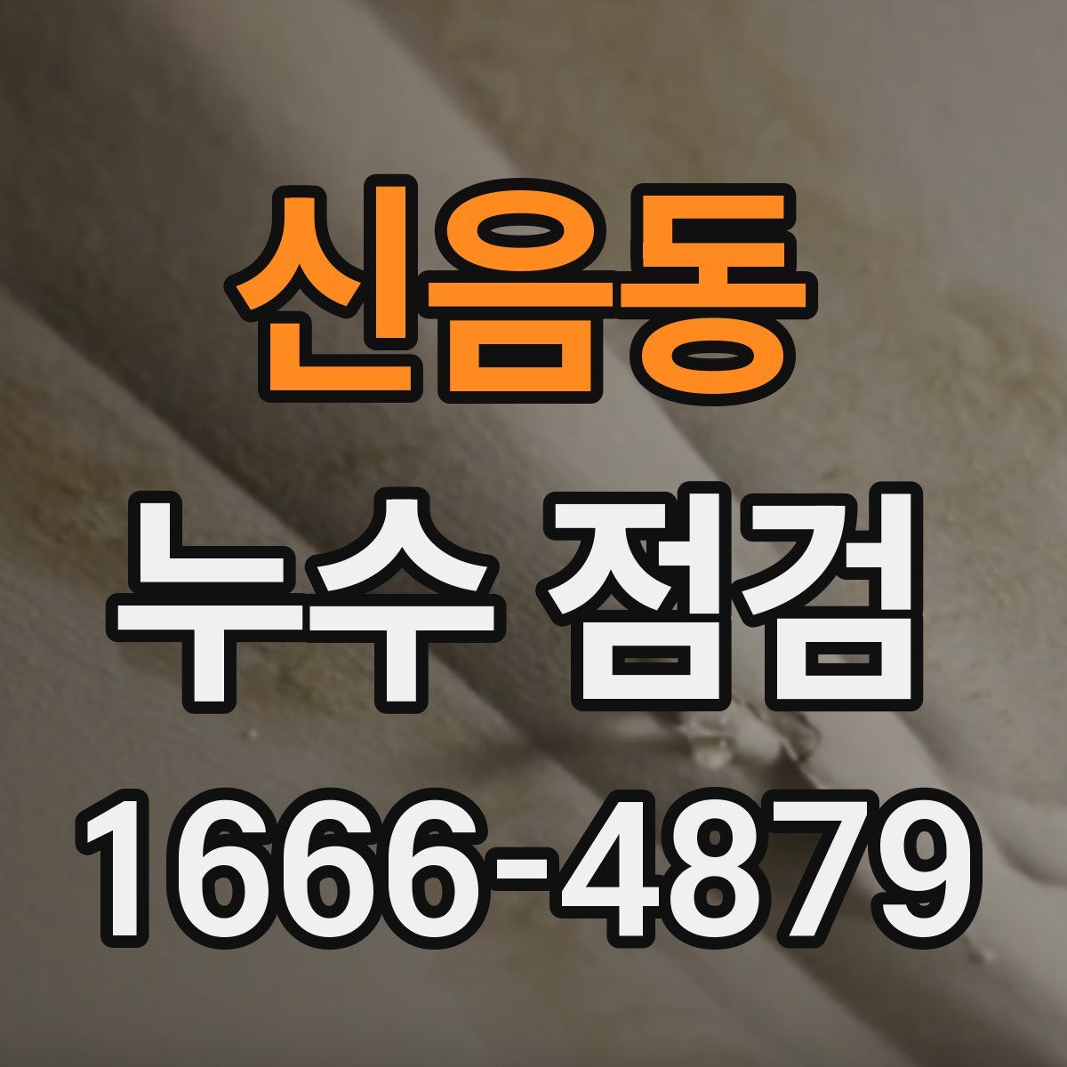 신음동 누수 점검