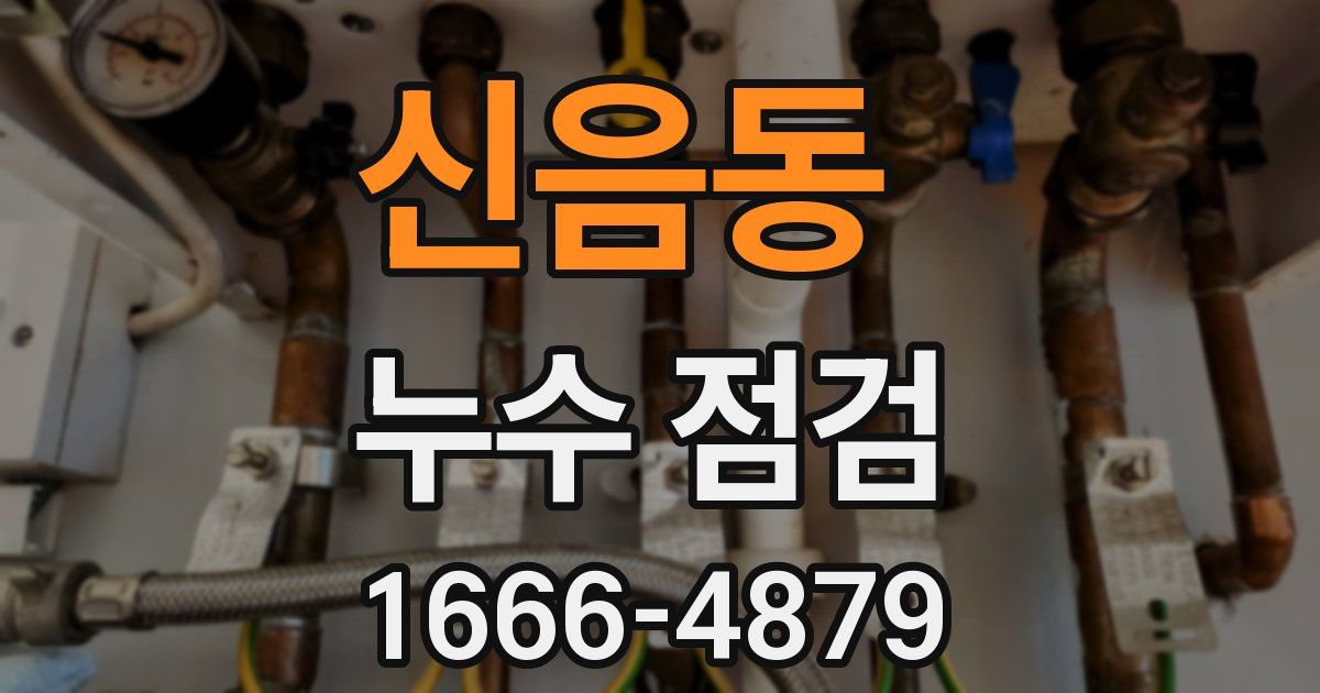 신음동 누수 점검