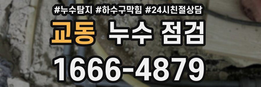 교동 누수 점검
