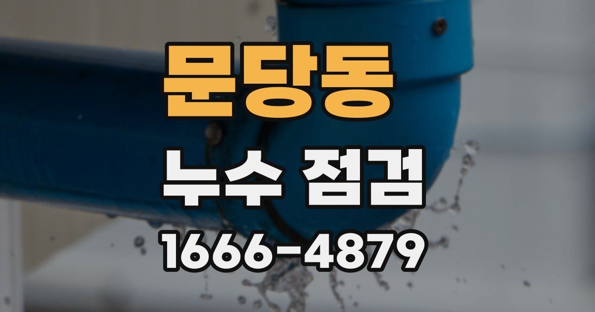 문당동 누수 점검