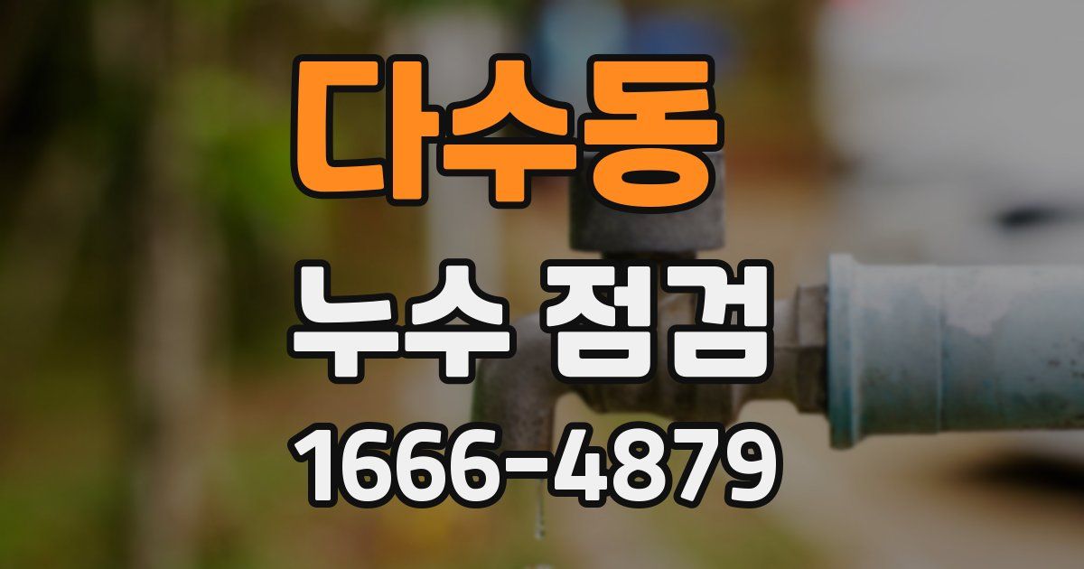 다수동 누수 점검