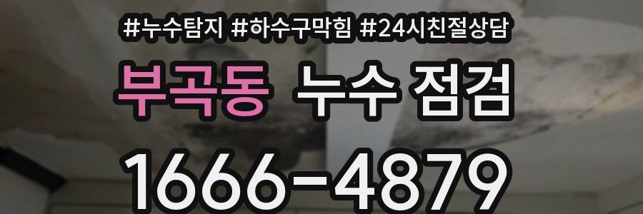 부곡동 누수 점검