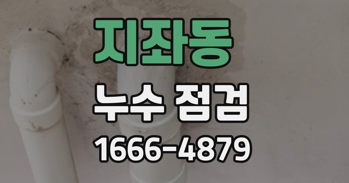 지좌동 누수 점검