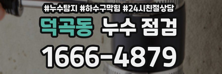 덕곡동 누수 점검