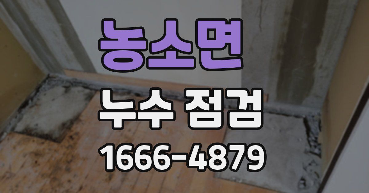 농소면 누수 점검