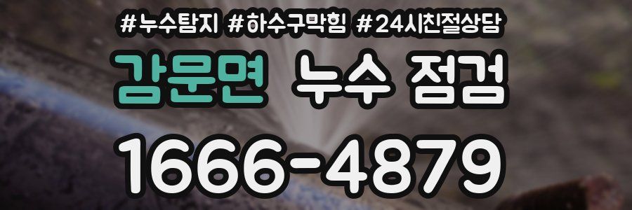 감문면 누수 점검