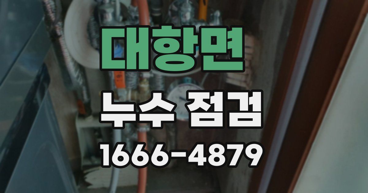 대항면 누수 점검