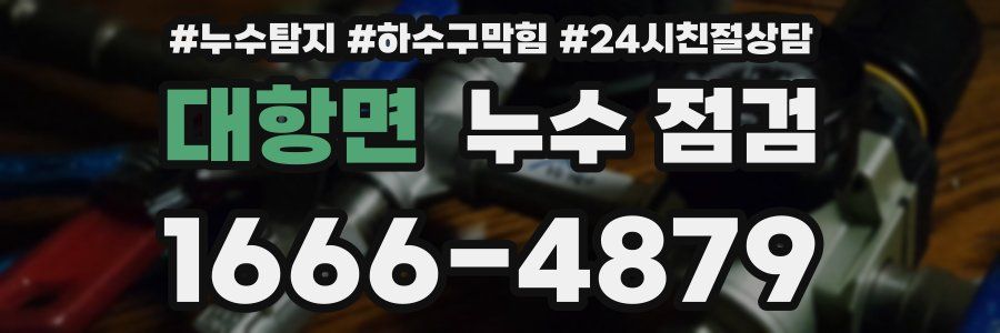 대항면 누수 점검