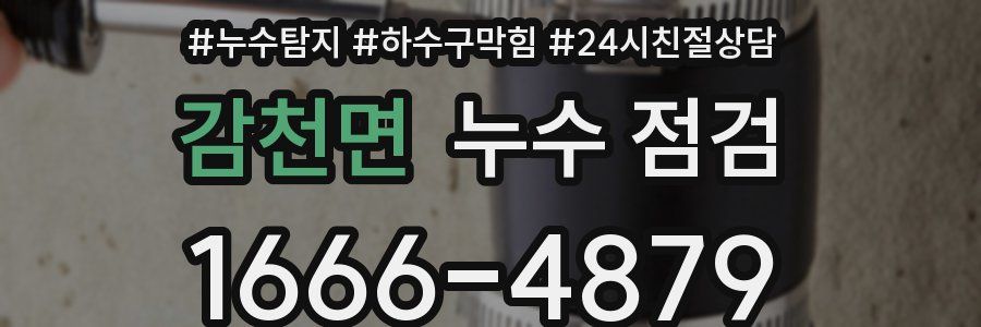 감천면 누수 점검