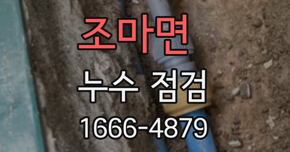 조마면 누수 점검
