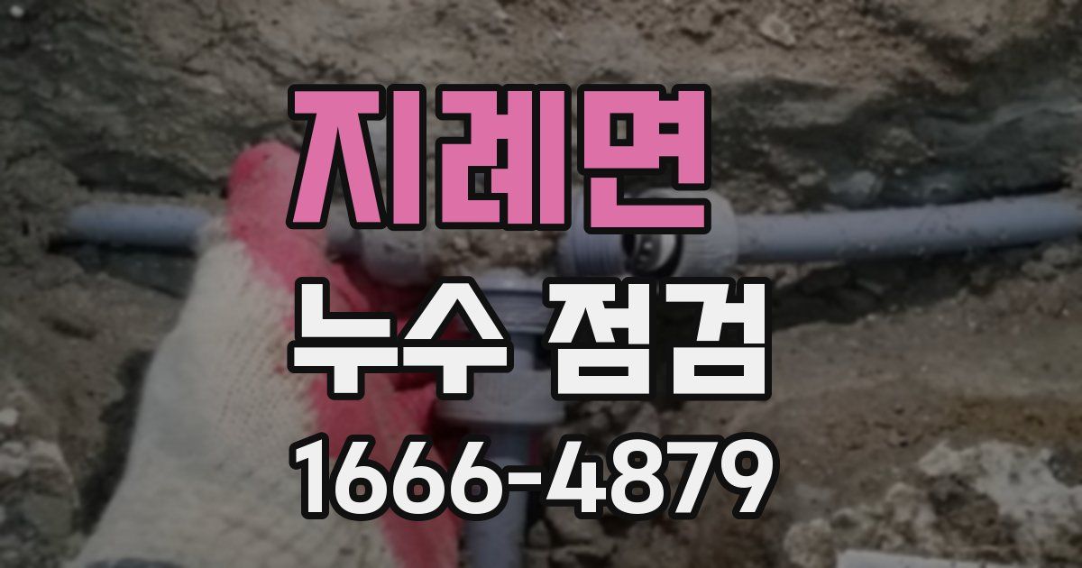 지례면 누수 점검