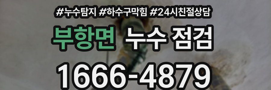 부항면 누수 점검